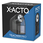 X-Acto Model 1675 TeacherPro Classroom Electric Pencil Sharpener, AC-Powered, 4 x 7.5 x 8, Black/Silver/Smoke orginal image
