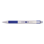 Zebra Pen F-301 Retractable Ballpoint Pen, 0.7 mm, Blue Ink, Stainless Steel/Blue Barrel orginal image