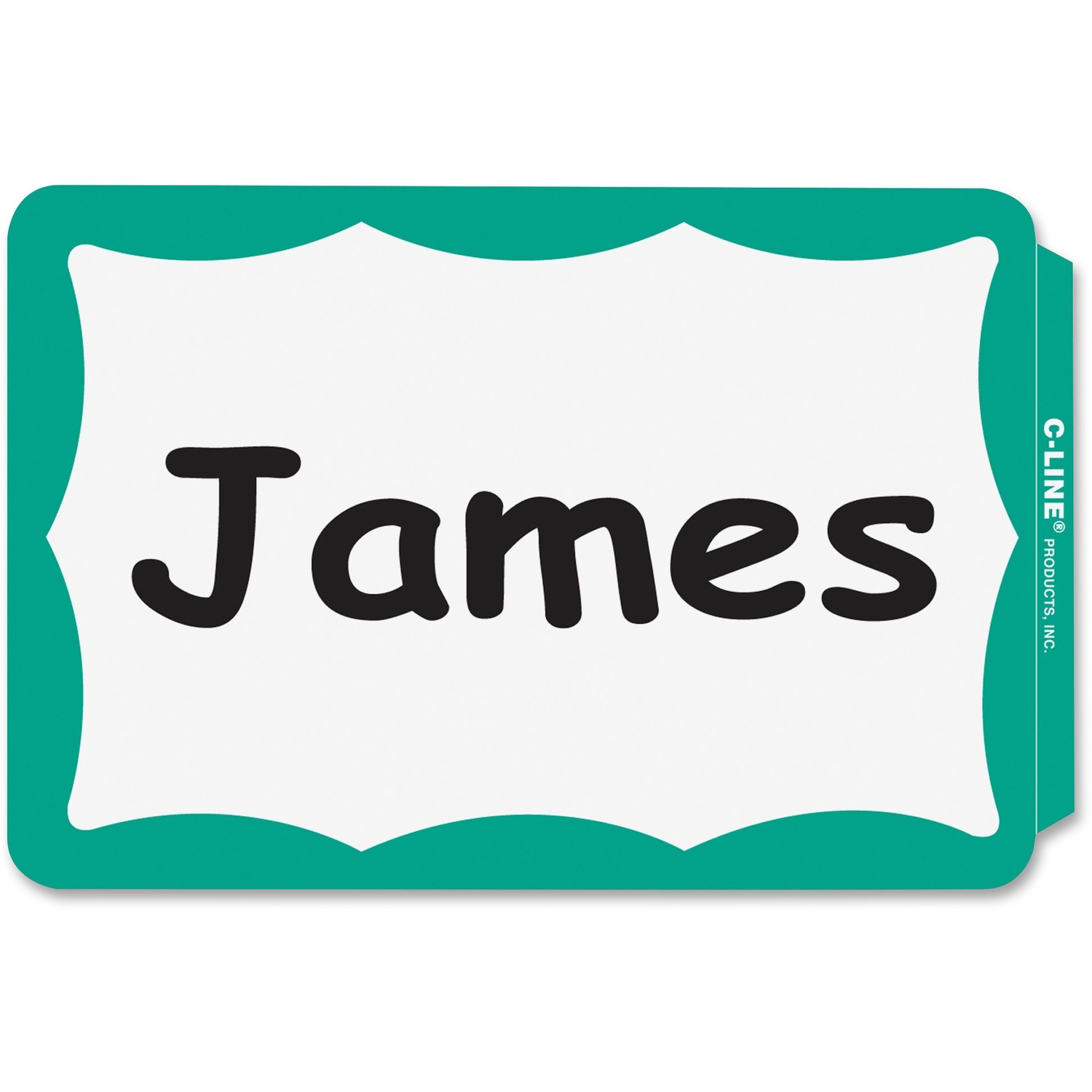 c-line-products-c-line-self-adhesive-border-style-name-badges-green