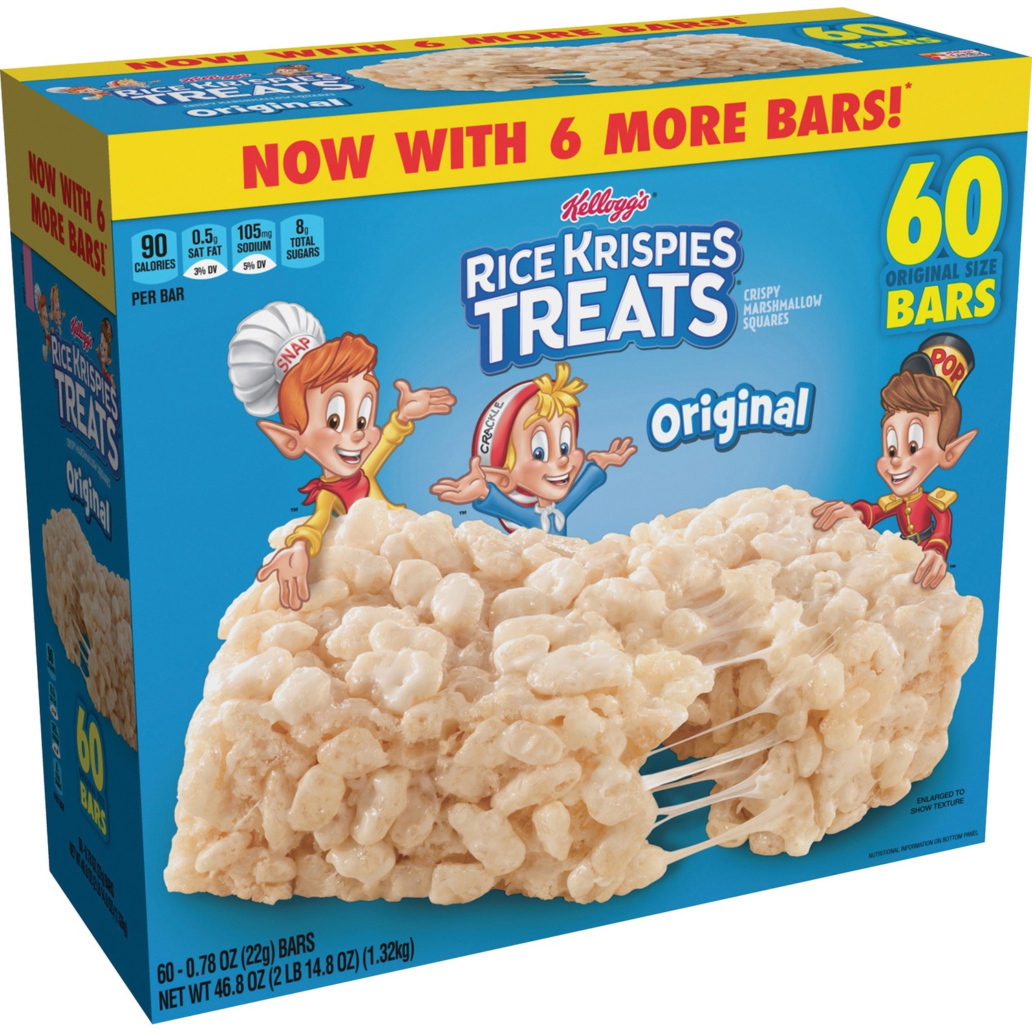 Keebler Marshmallow Square | Rice Krispies Treats, Original, 60/CT ...