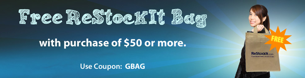 Free ReStockIt bag with $50 purchase for Google Shoppers